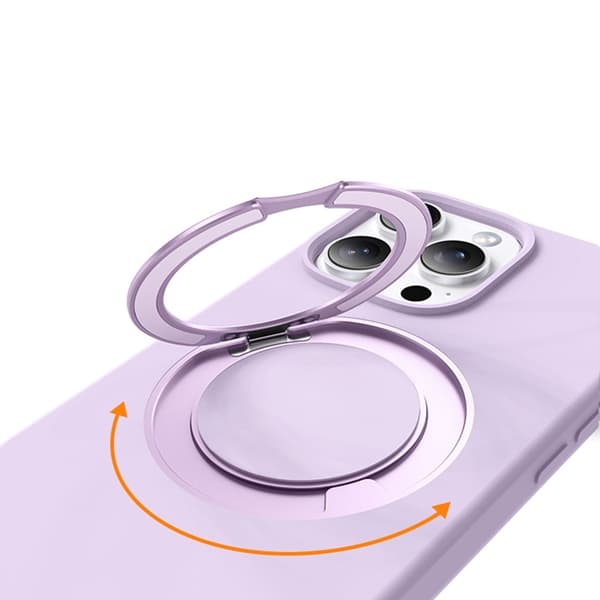 Mobilskal till iPhone 15 MagSafe Silikon Roterande Kickstand - Grön Grön