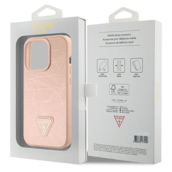 Guess iPhone 15 Pro Max mobilcover Croco Triangle Metal Logo