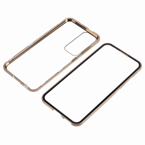 Mobilskal för Samsung Galaxy S26 Plus Dubbel-Sidigt Härdat Glas - Guld