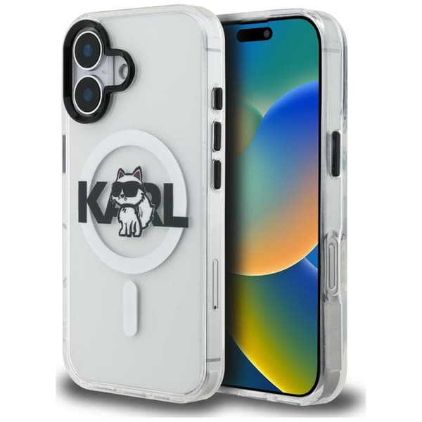 KARL LAGERFELD Mobilskal För iPhone 16 MagSafe IML Choupette Sketch