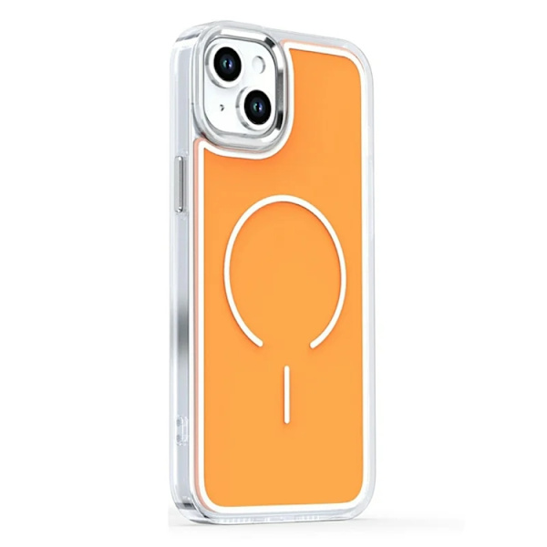 Mobilskal till iPhone 15 Plus Magsafe Electroplated - Orange Orange
