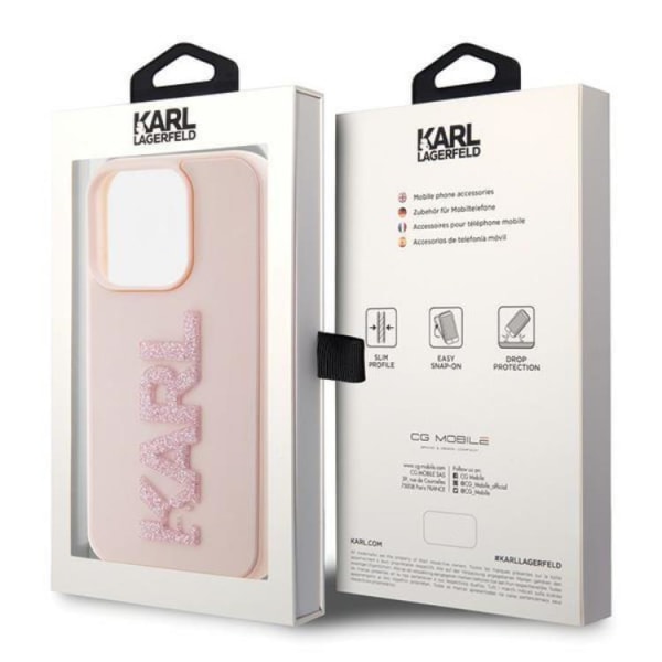 Karl Lagerfeld iPhone 15 Pro Max Mobilskal 3D Glitter Logo