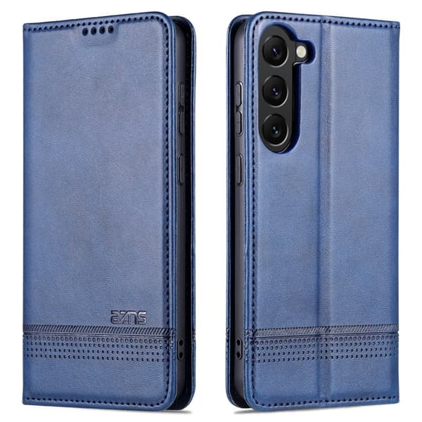 AZNS Samsung Galaxy S23+ Plånboksfodral Konstläder - Blå
