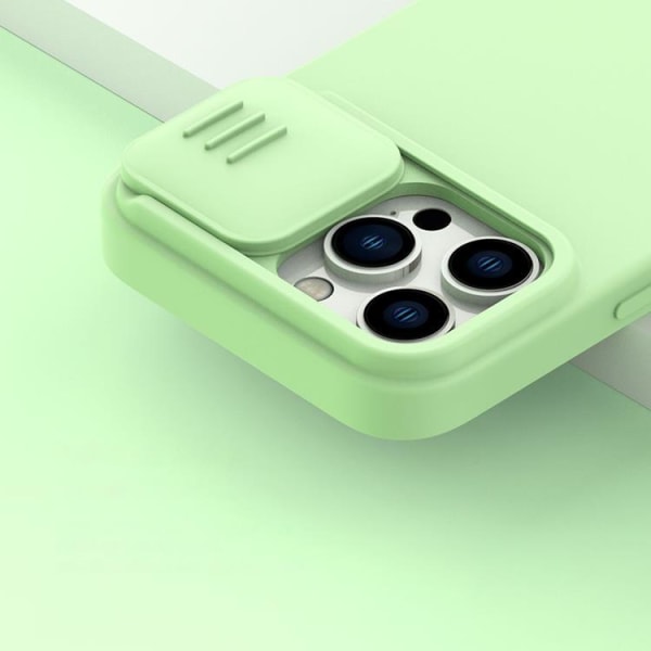 Nillkin iPhone 14 Pro Skal Magsafe CamShield Silicone - Grön