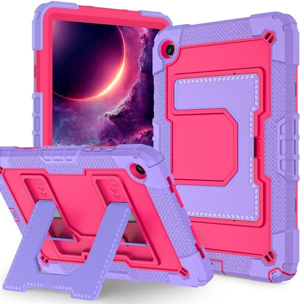 Galaxy Tab A9 Plus Skal Kickstand Med Rem Anti Drop Rosa