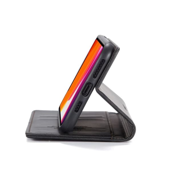 CASEME 013 Konstläderplånboksfodral till iPhone 11 Pro - Svart
