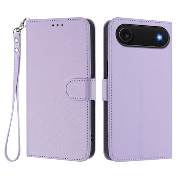 iPhone Air Plånboksfodral Läder med Handledsrem Lila