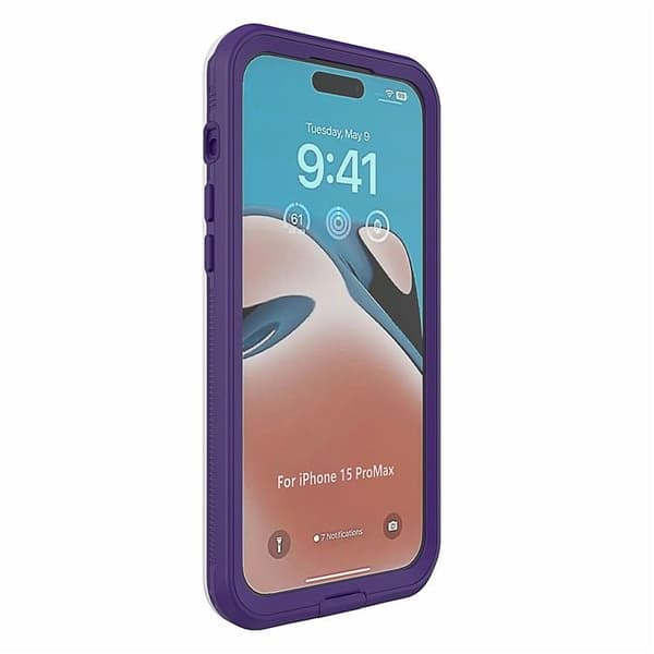 Mobilskal till iPhone 15 Pro IP68 Vattentätt - Lila