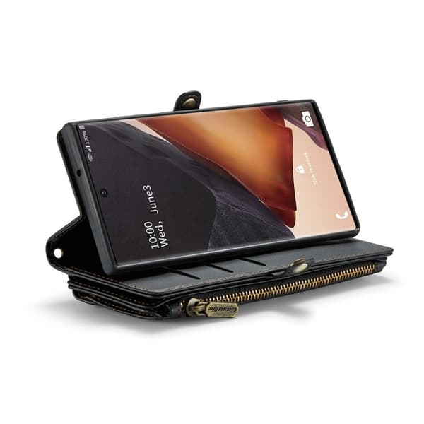 CASEME Plånboksfodral Konstläder för Samsung Galaxy Note20 Ultra - Svart