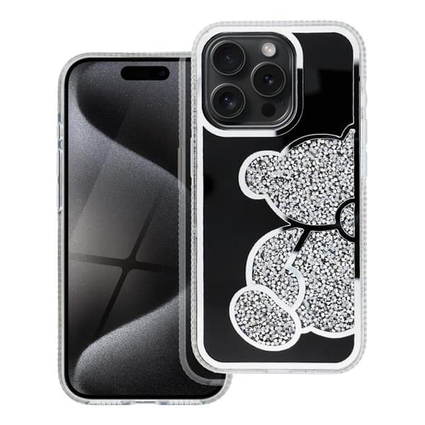 Telefontaske til iPhone 12 Pro Bamse - Sølv Silver