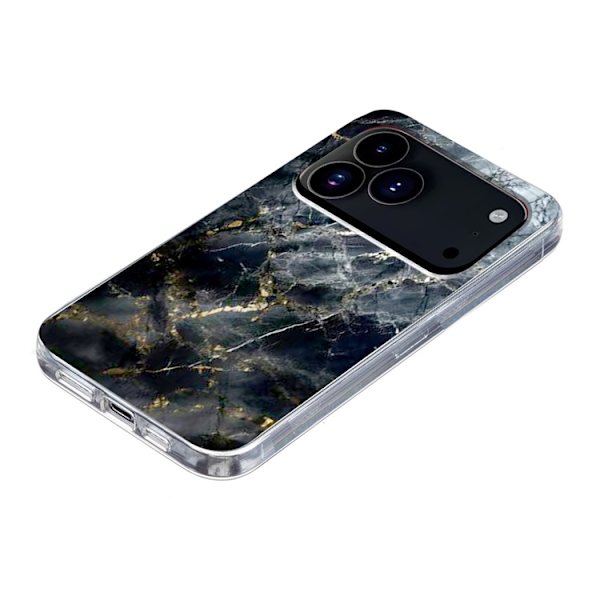 Mobilskal till iPhone 17 Pro Max Marble Pattern Printing Soft Svart
