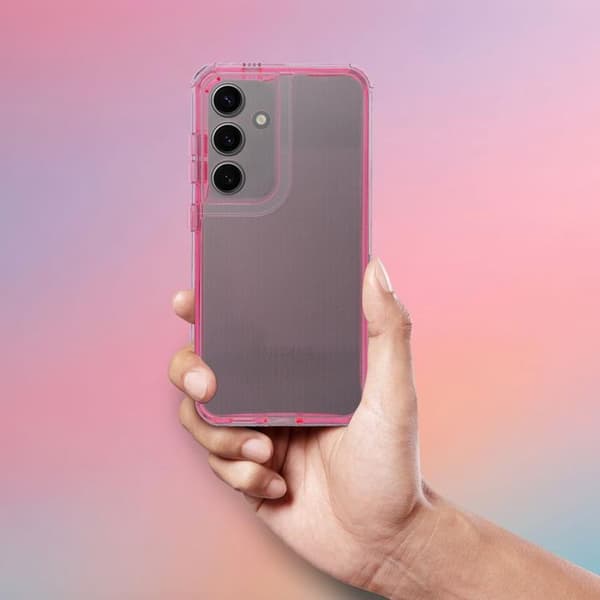 Mobilskal till Galaxy S25 Ultra Matrix Clear - Rosa Rosa