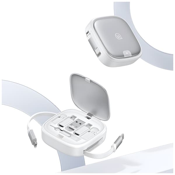 USAMS Kabel 3-i-1 boks MicroUSB/USB-C/Lightning 60W SJ650USB01 - Stål