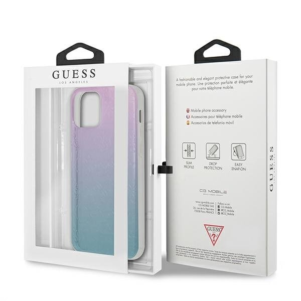 Guess iPhone 12 Pro Max Skal 3D Pattern Collection - Blå/Rosa Blå