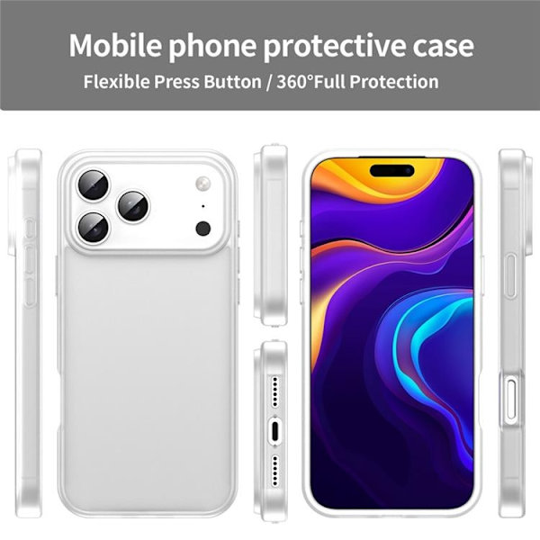 Mobilskal till iPhone 17 Pro Skin Touch Matte - Vit Vit