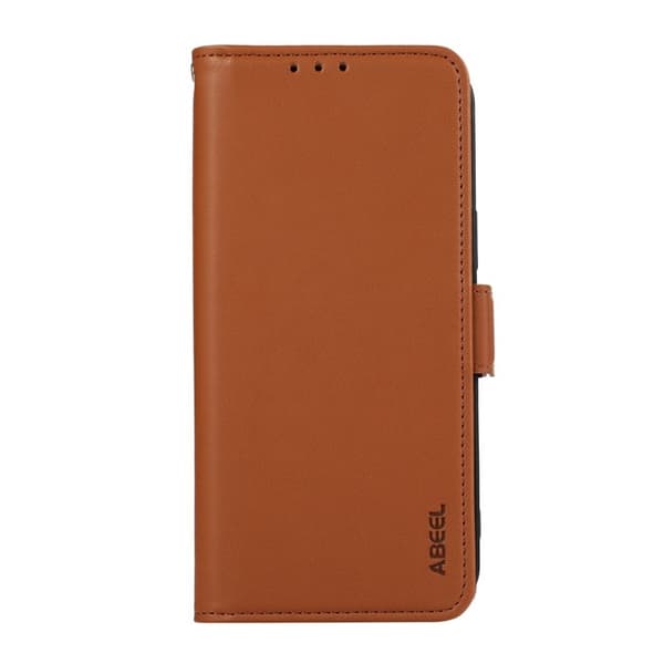 ABEEL Mobilskal till Samsung Galaxy S25+/S24+ KonstLäder RFID-Skydd- Brun