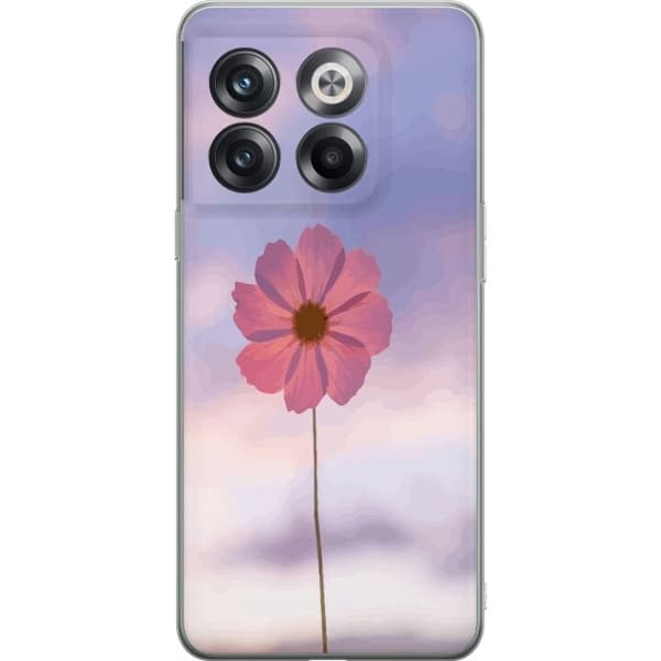 Taske til OnePlus 10T med lyserød blomst