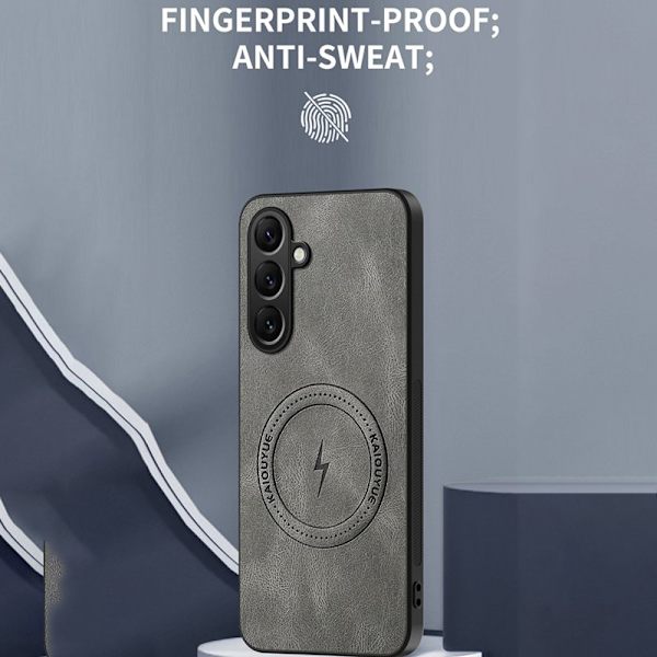 Mobilskal för Samsung Galaxy S26 Plus Magnetiskt PU + TPU - Grå