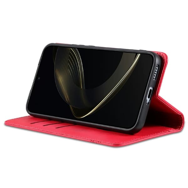 AZNS Samsung Galaxy A26 5G Plånboksfodral Konstläder - Röd
