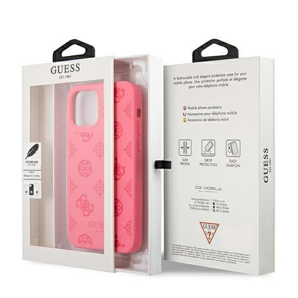 Guess Peony Collection Skal iPhone 12 Pro Max - Fushia Rosa