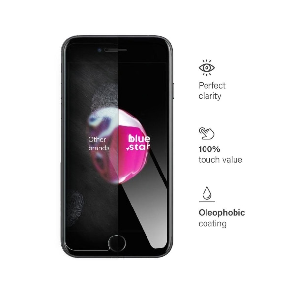 Blue Star karkaistu lasi näytönsuoja Apple iPhone 7/8 Plus -puhelimelle