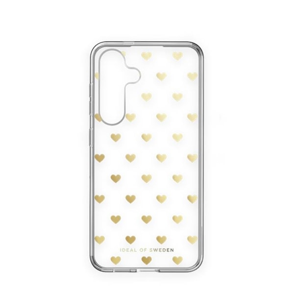 iDeal of Sweden Galaxy S24 Mobilskal Clear Case Mid - Gyllene Hjärtan