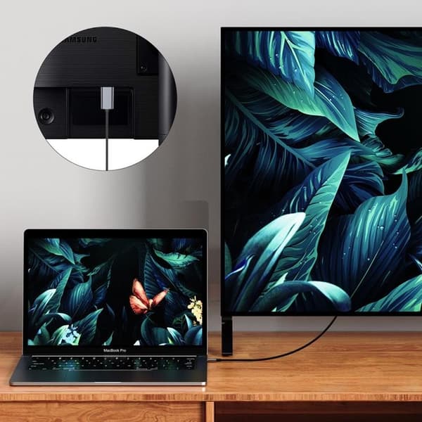 Tech-Protect Kabel USB-C Til HDMI Ultraboost - Sort Svart