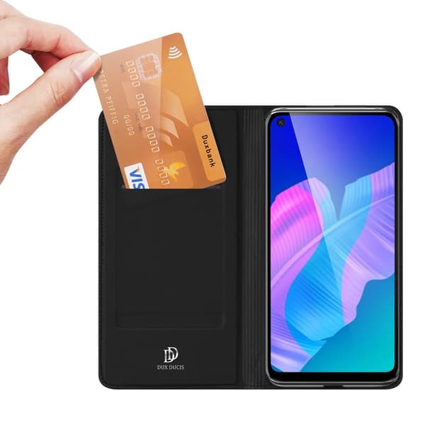 Dux Ducis Skin Series Lompakkokotelo Huawei P40 Lite E - Musta Black