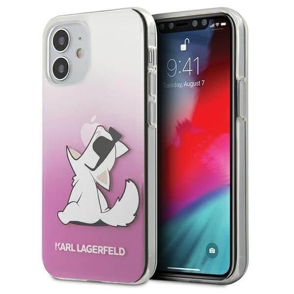 Karl Lagerfeld iPhone 12 Mini Skal Choupette Fun - Rosa Rosa