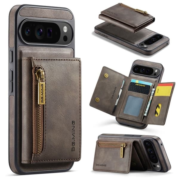 DG.MING M5 Series Mobilskal till Google Pixel 10 Pro XL Konstläder Brun