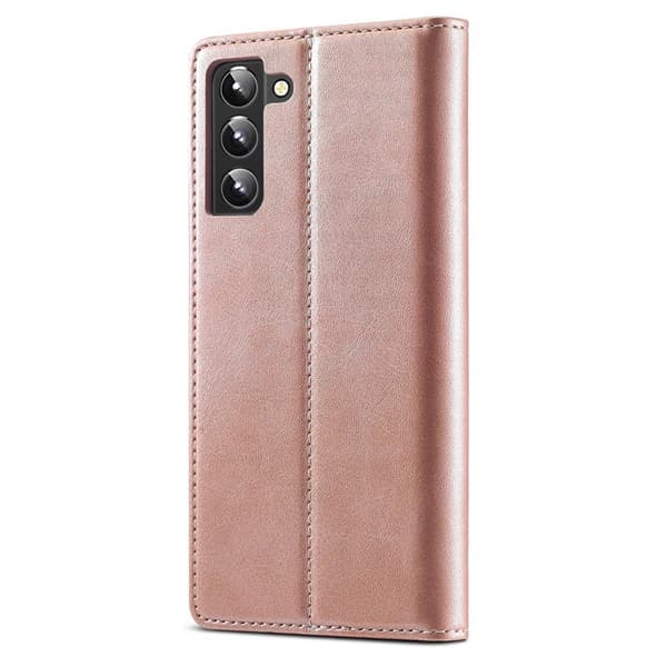 LC.IMEEKE Plånboksfodral Samsung Galaxy S22+ 5G - Konstläder - Rosa