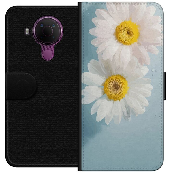 Plånboksfodral till Nokia 5.4 med Sommarblommor