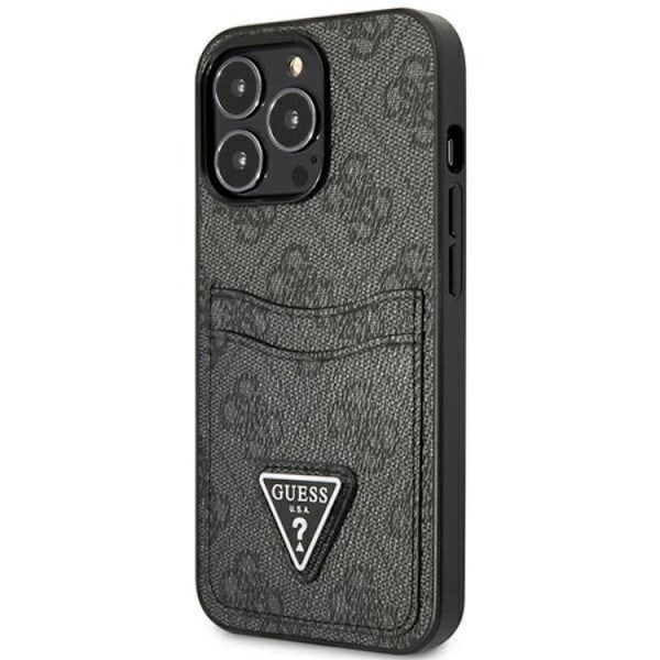 Guess iPhone 13 Pro Skal Kortholder 4G Triangle Logo - Sort Black