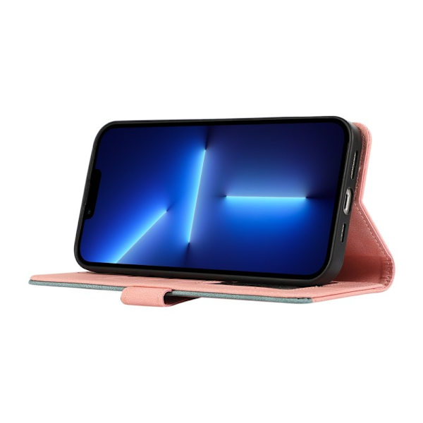 ABEEL iPhone 13 Pro Case RFID-Skydd Plånboksfodral Konstläder - Rosa