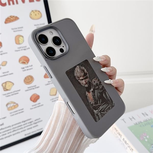 Mobilskal till iPhone 16 Pro Max E Ink 4-Color Display - Rosa Rosa