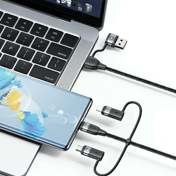 USAMS U85 Kabel 6-i-1 USB-C/USB/MicroUSB/Lightning 100W 1.2m