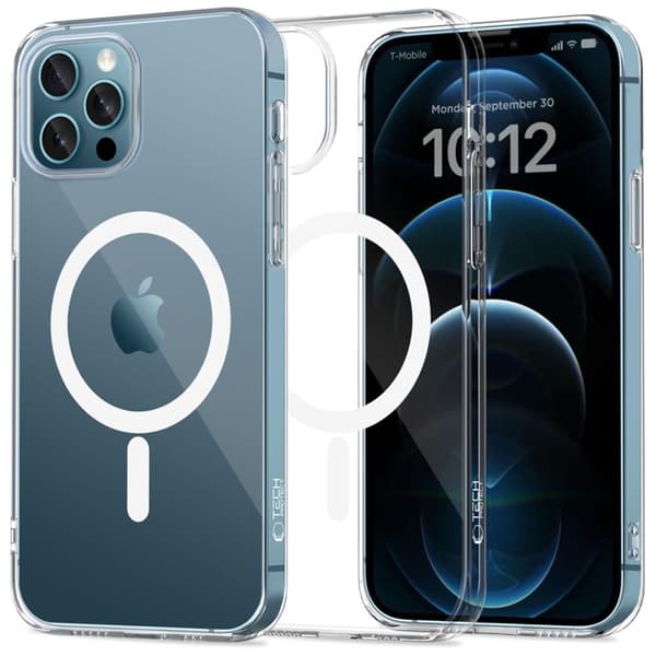 Tech-Protect Telefontaske til iPhone 12/12 Pro Magsafe Flexair - Klar Transparent