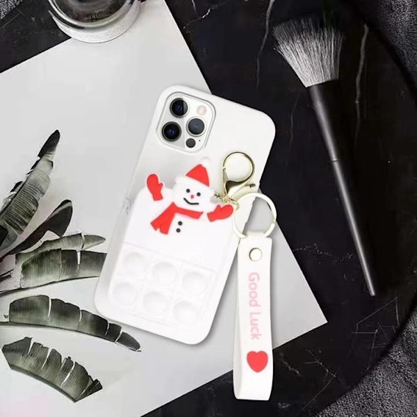 SnowMan Silicone Skal iPhone X / XS - Vit Vit