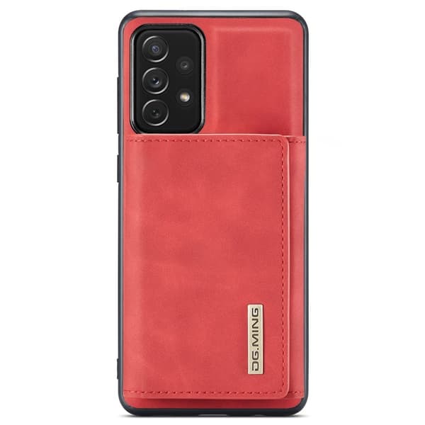 DG.MING 2-in-1 Konstläder Plånboksfodral Röd för Samsung Galaxy A33 5G