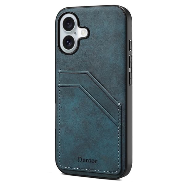 DENIOR Mobilskal till iPhone 17 PU-läder + TPU + PC - Blå