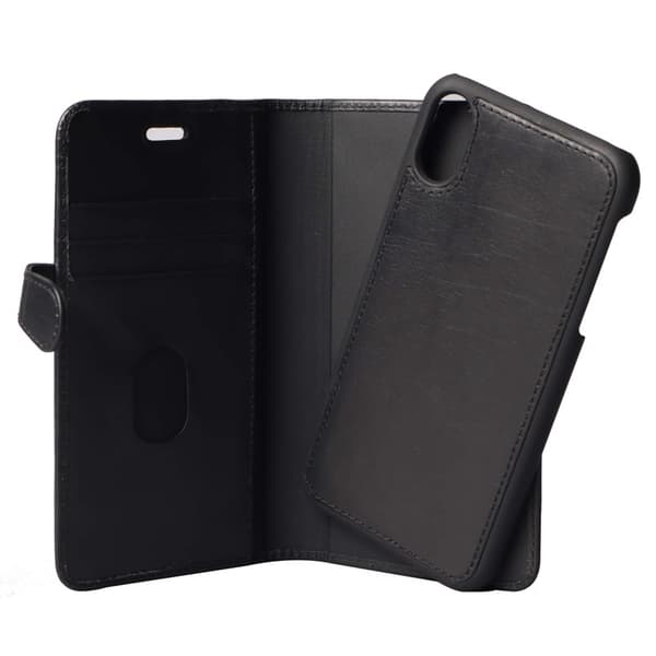 GEAR Buffalo ægte læder pungetui iPhone XR - Sort Black