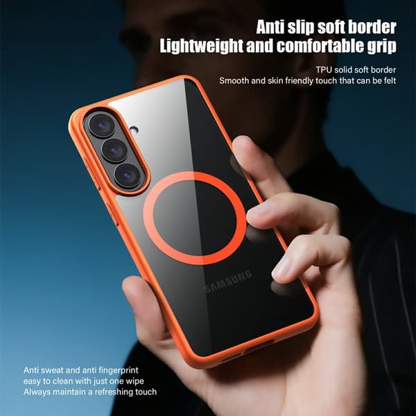 Mobilskal för Samsung Galaxy S26 Plus Magnetiskt PC + TPU - Orange