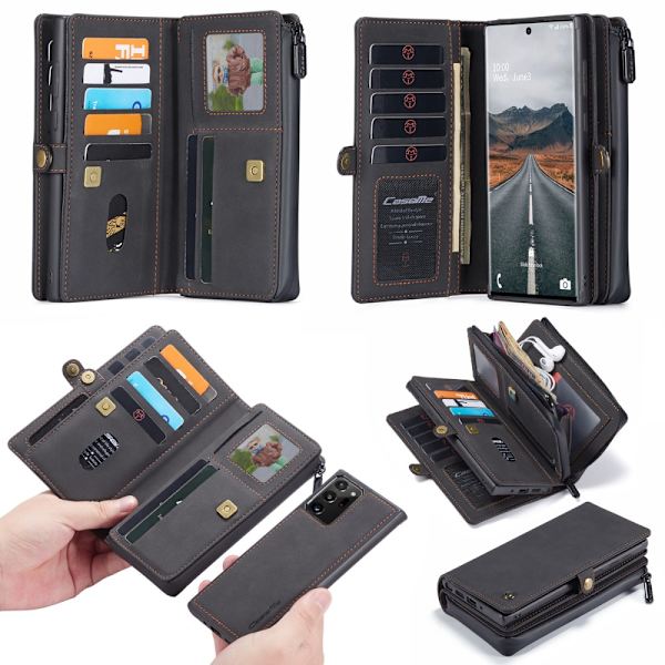 CASEME Plånboksfodral för Galaxy S20 Ultra - Svart