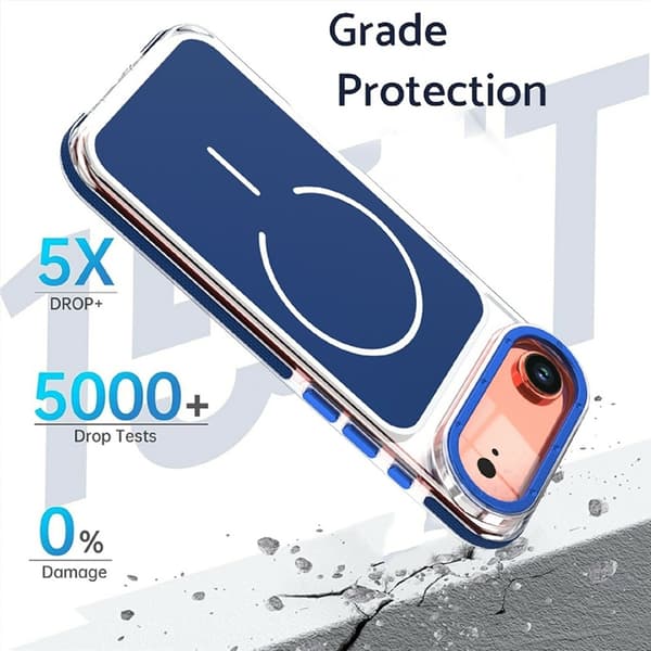 Mobilskal till iPhone Air MagSafe Dual Färg Shockproof - Blå Blå