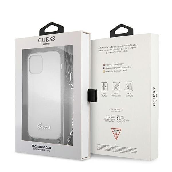 Guess Skal iPhone 12 & 12 Pro Silver Chain - Sølv Silver