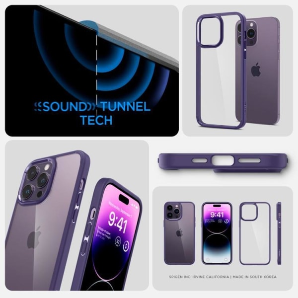 Spigen iPhone 14 Pro Cover Ultra Hybrid - Deep Purple
