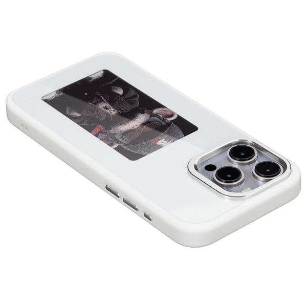 Mobilskal till iPhone 14 Pro Max E Ink 4-Color Display Customized - Vit Vit