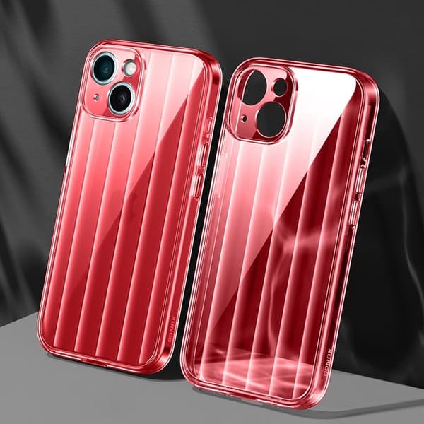 XUNDD Greya Series Mobilskal till iPhone 15 Plus Transparent Röd