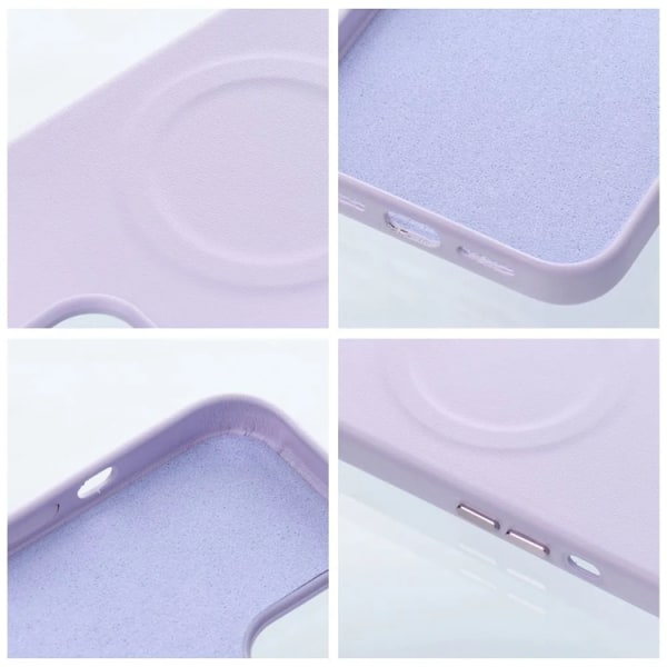 iPhone 12 Pro mobiltaske Magsafe Leather Roar - Lilla