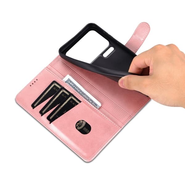 AZNS Xiaomi 17 Pro Plånboksfodral Konstläder - Roséguld